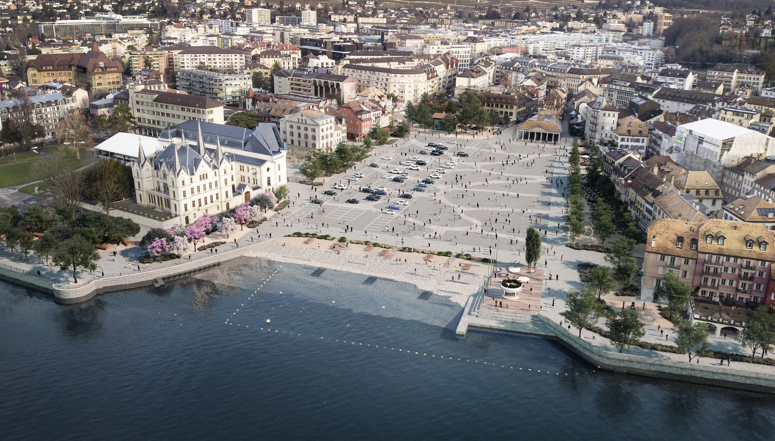 48 places de parc compensatoires à Vevey?